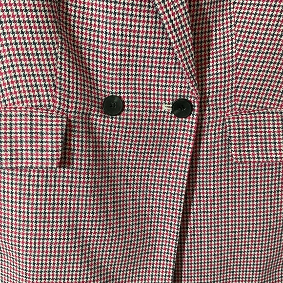 Talbots Pink, Black and Ivory Plaid Double Breasted Blazer - NWOT - Picture 9 of 15